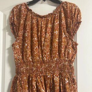 LT Old navy boho cap sleeve floral top